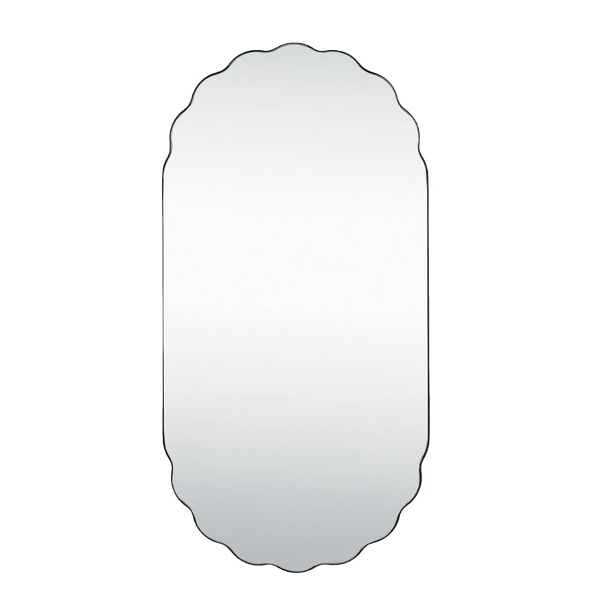 Scalloped Metal Framed Mirror