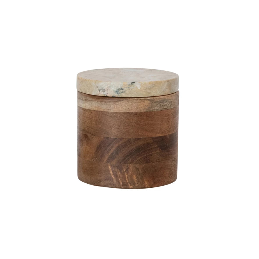 Acacia Wood Container with Lid