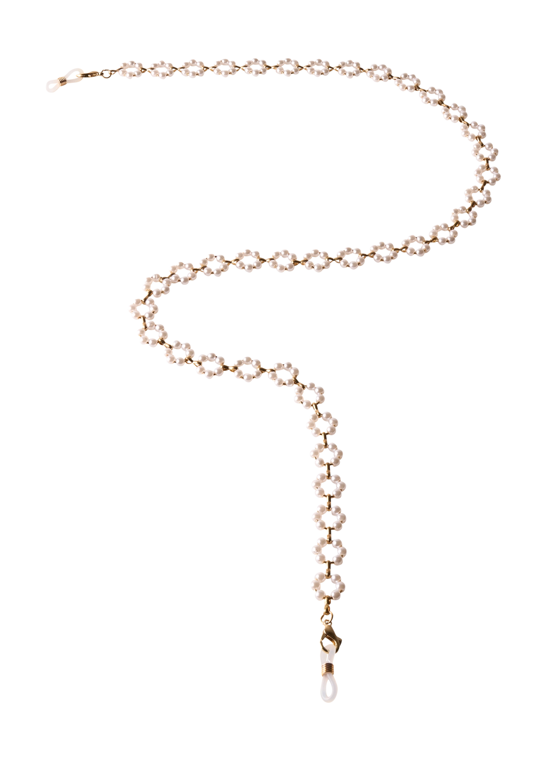 Glasses Chain Pearl Hoops