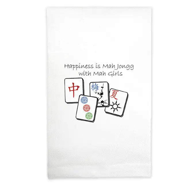 Mariasch Studios Happiness is Mah Jongg Towel