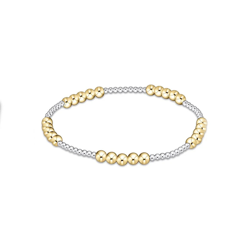 eNewton Classic Blissful 2/4mm Mixed Metal Bead Bracelet