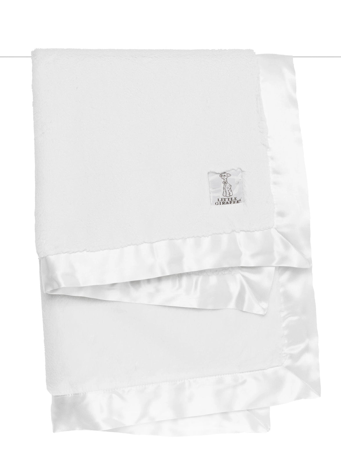 Little Giraffe Luxe Baby Blanket White