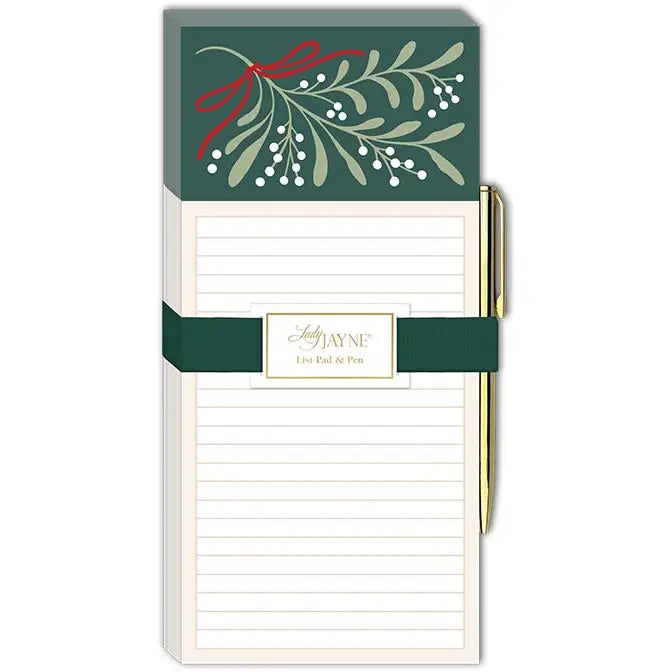 Magnetic List Pad Winter Mistletoe