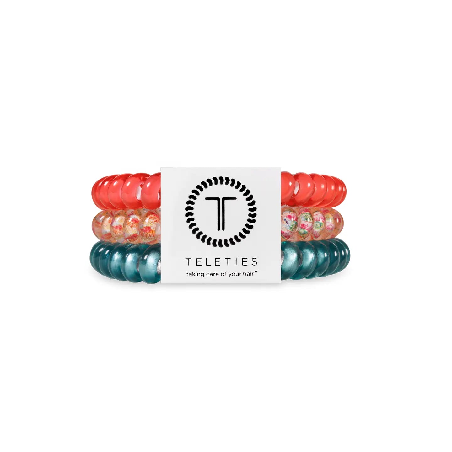 Teleties Coral Craze 3pk Hair Ties Small