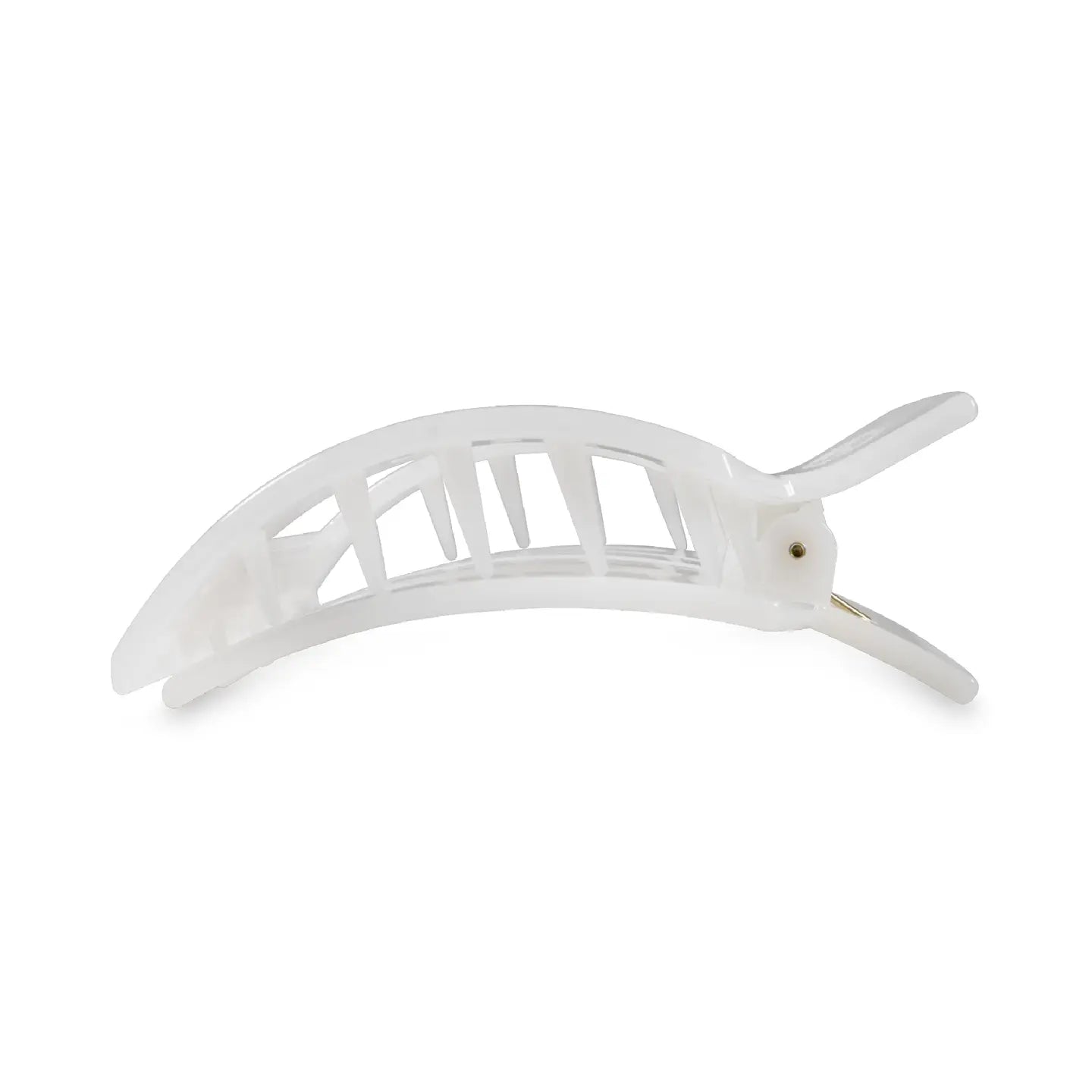 Teleties Coconut White Square Flat Hair Clip Medium