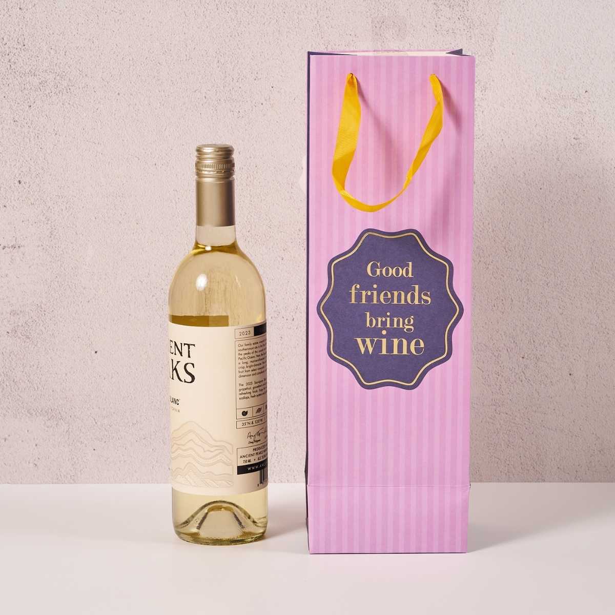 Drinks on Me Wine Bag Good Friends