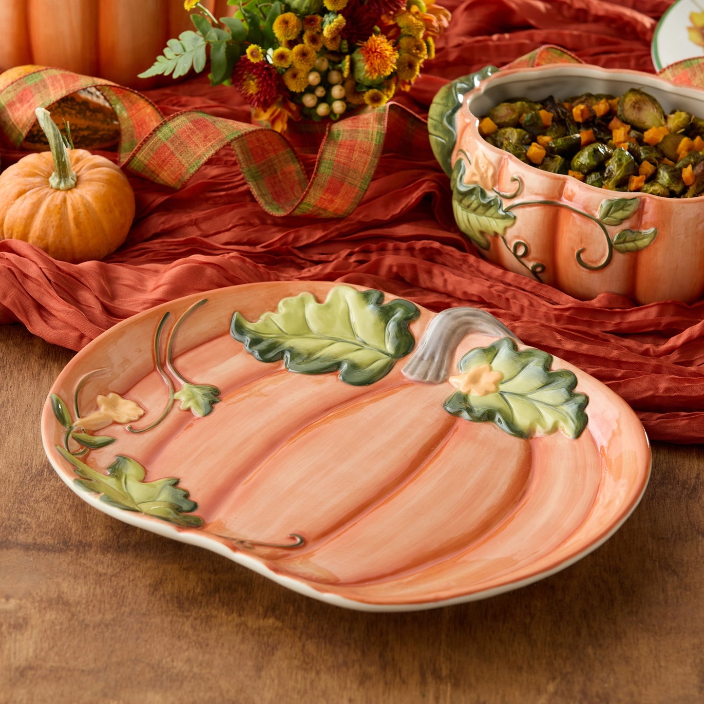 Harvest Morning Pumpkin Platter