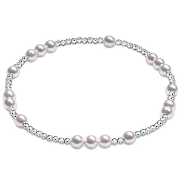 eNewton Extends Hope Unwritten 5mm Pearl Bracelet Sterling