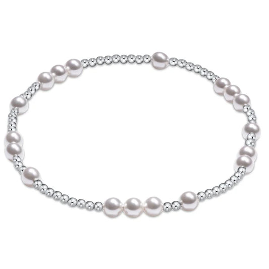 eNewton Extends Hope Unwritten 5mm Pearl Bracelet Sterling