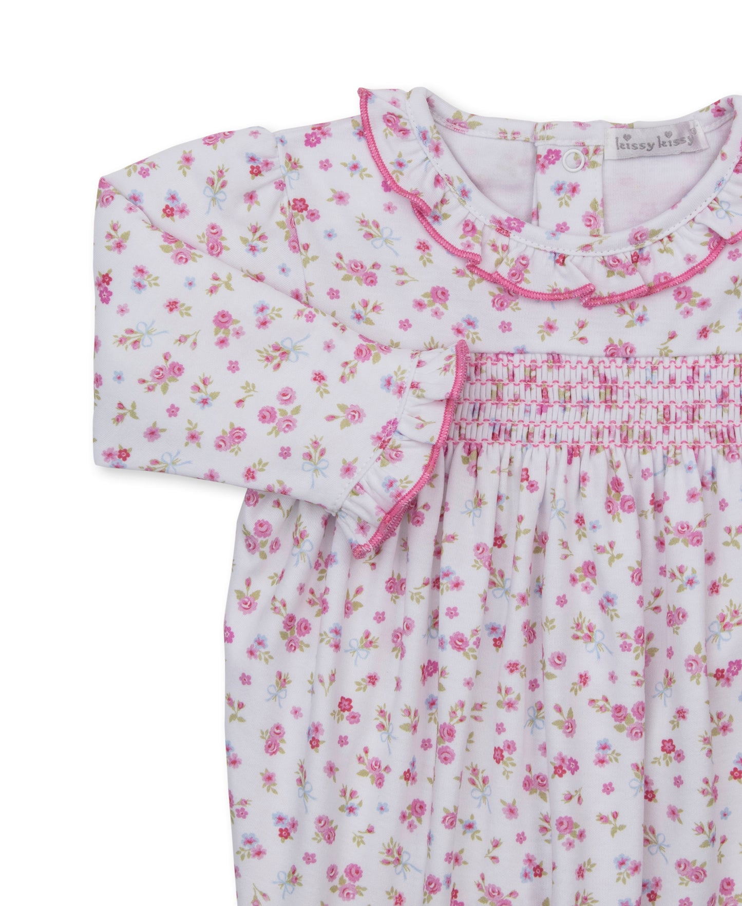 Kissy Kissy Rose Renaissance Smocked Footie