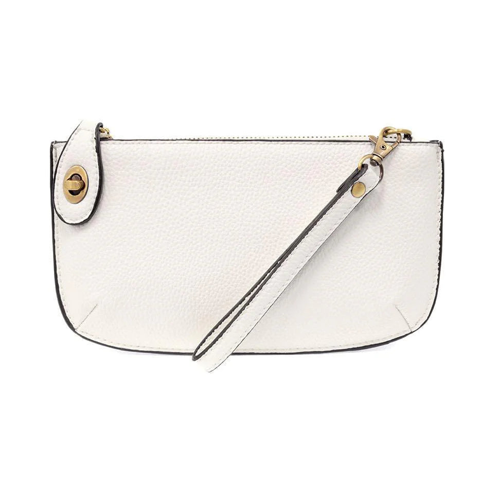 Joy Susan Mini Crossbody Wristlet Clutch White