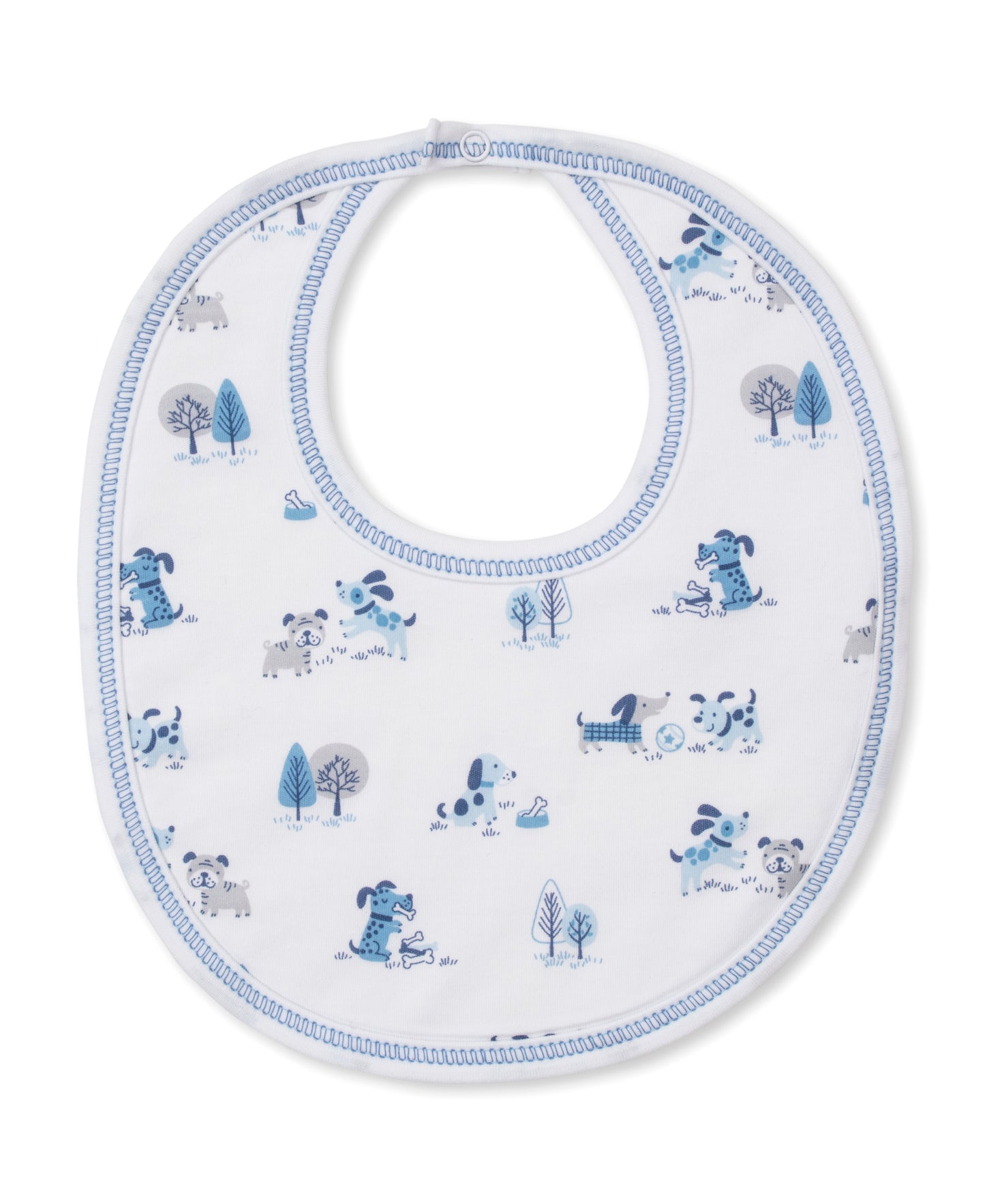 Kissy Kissy Puppy Park Fun Bib Blue