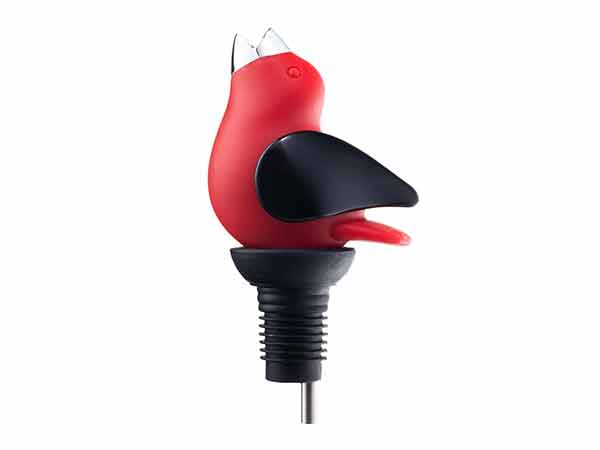 ChirpyTop Wine Pourer Red/Black