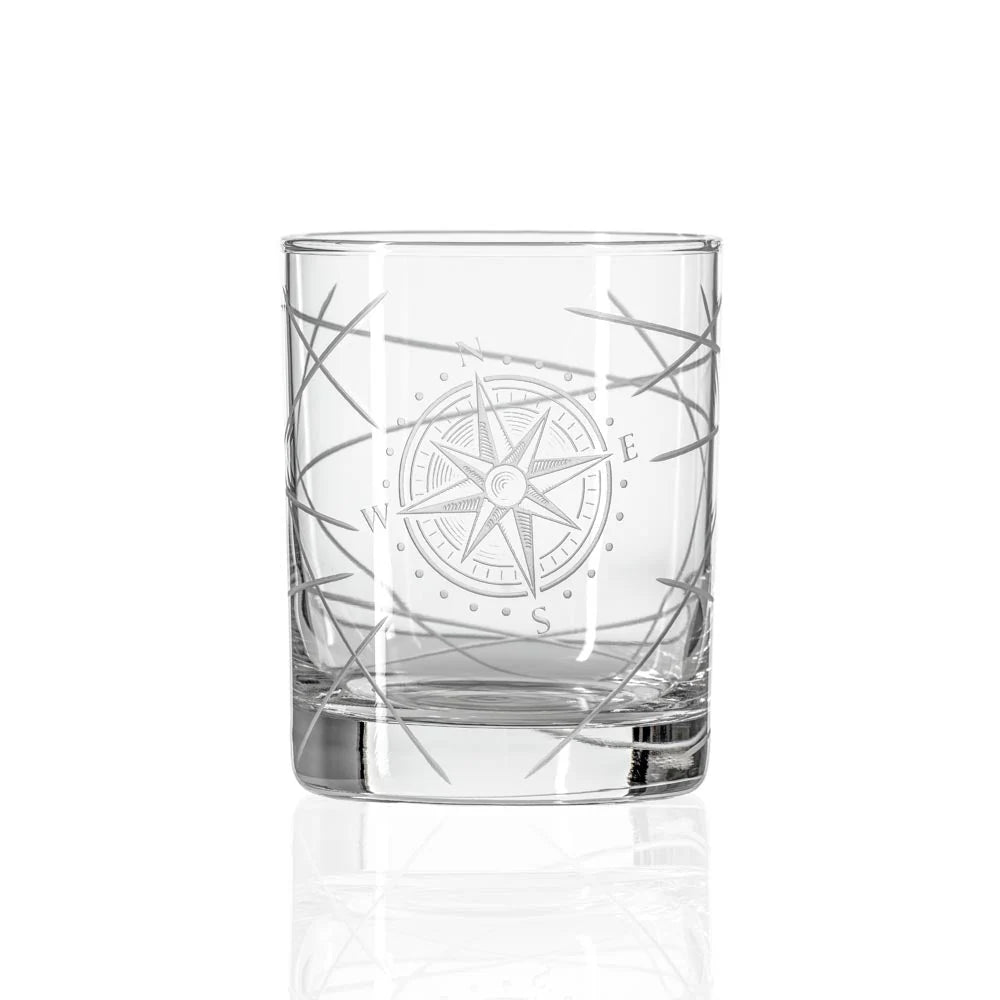 Compass Star Longitude 13 oz Double Old Fashioned Whiskey Glass