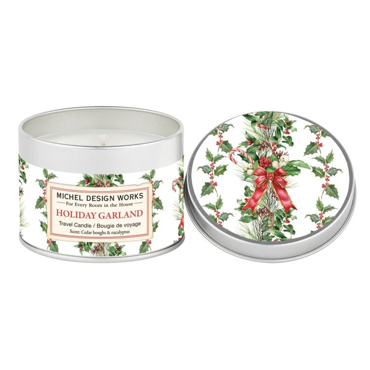 Michel Design Works Holiday Garland Travel Candle