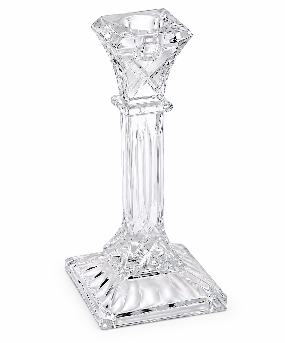 Clear Glass Taper Candleholders