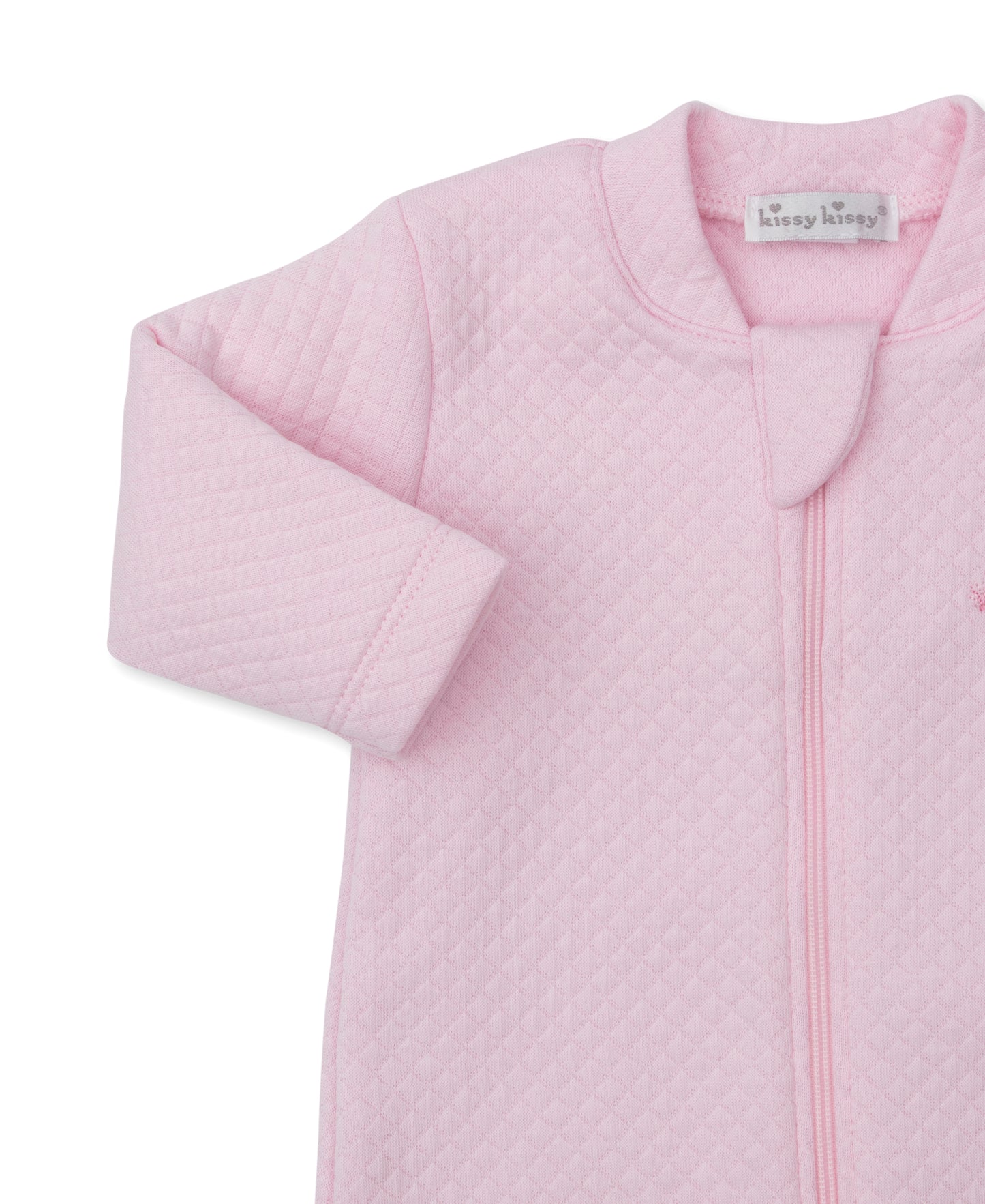 Kissy Kissy Giraffe Grace Pink Jacquard Zip Footie 6-9m