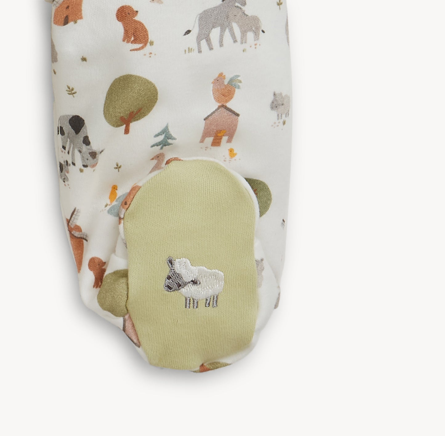 Magnetic Me Funny Farm Cotton Footie 6-9m