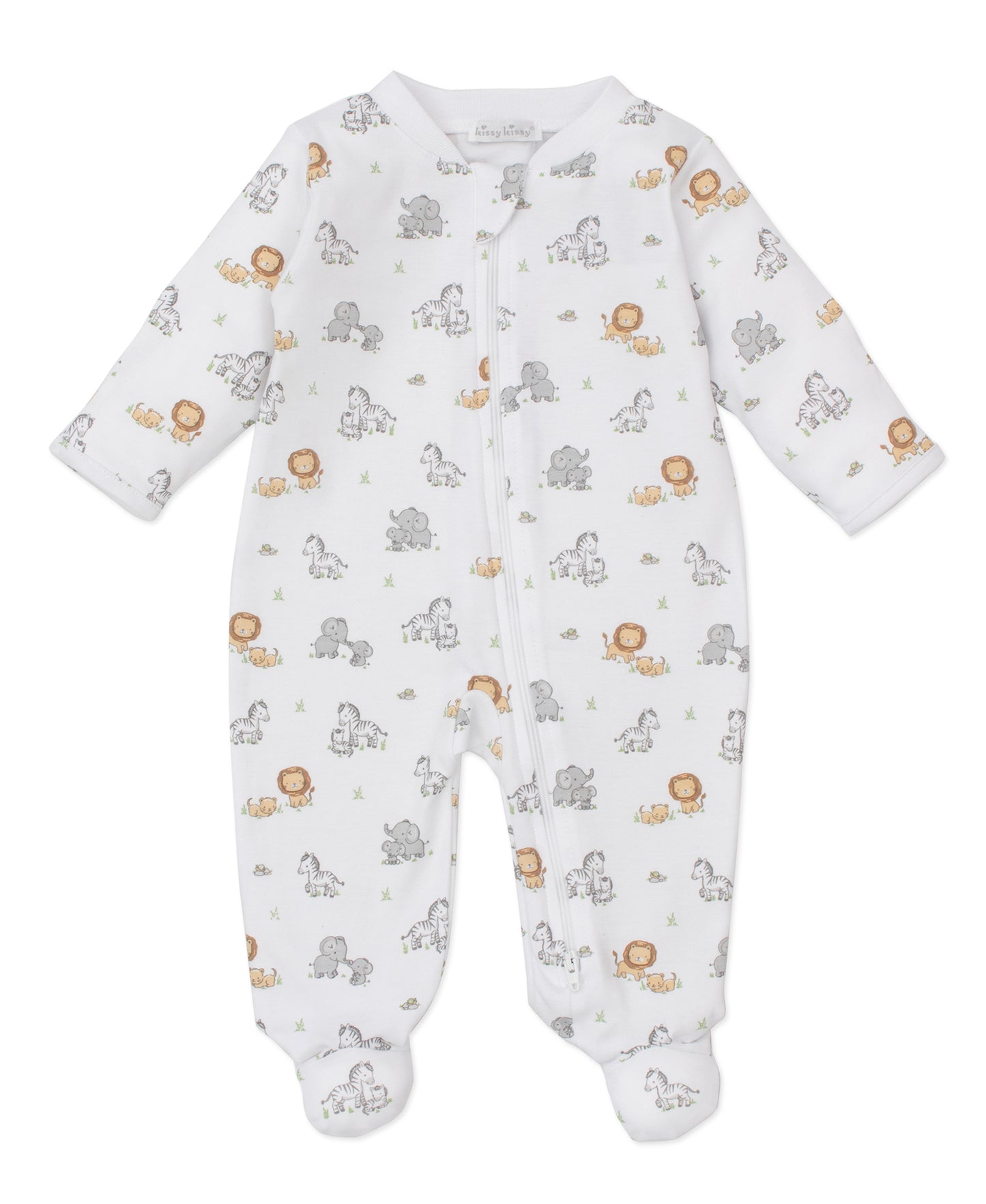 Kissy Kissy Jungle Playdate Zip Footie 0-3m