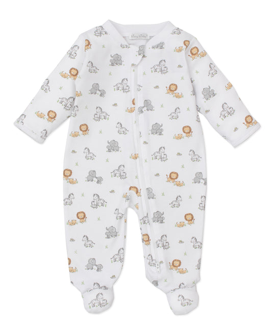 Kissy Kissy Jungle Playdate Zip Footie 0-3m