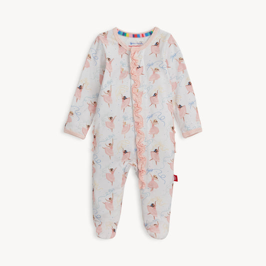 Magnetic Me Pretty Plies Modal Footie w/Ruffles 0-3m