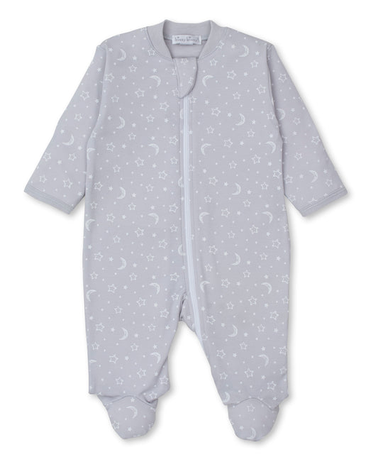 Kissy Kissy Crescent Moonlight Silver Footie 0-3m
