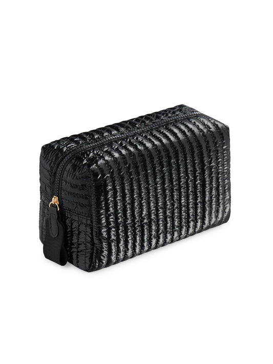 Shiraleah Logan Large Boxy Cosmetic Pouch Onyx