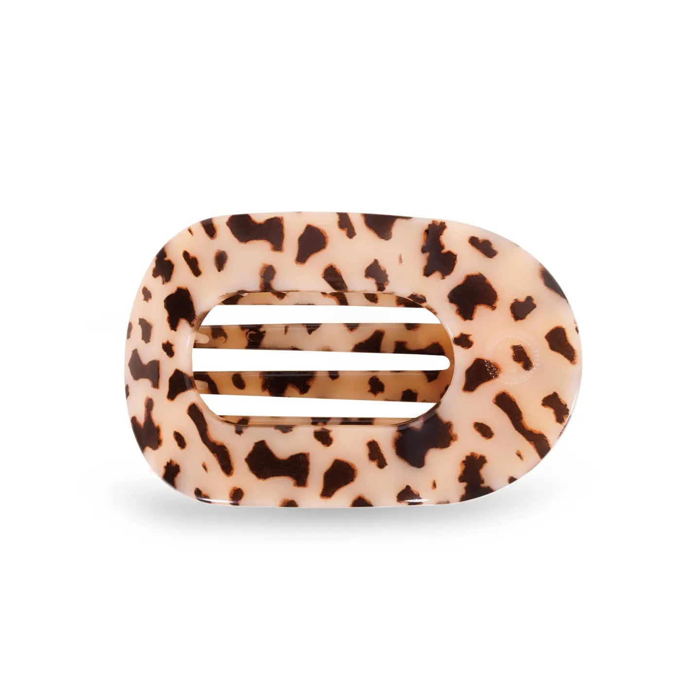Teleties Blonde Tortoise Round Flat Hair Clip Medium