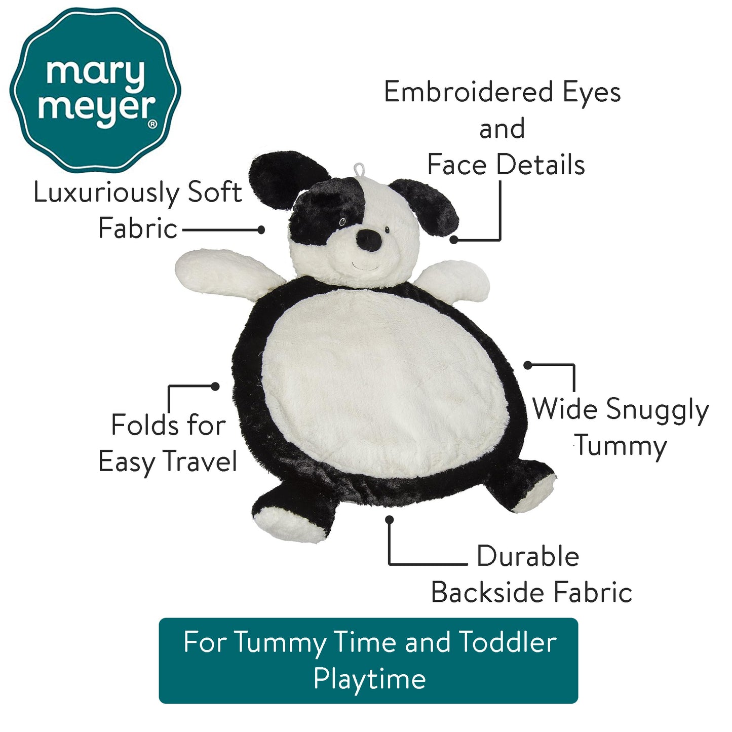 Black & White Puppy Baby Mat