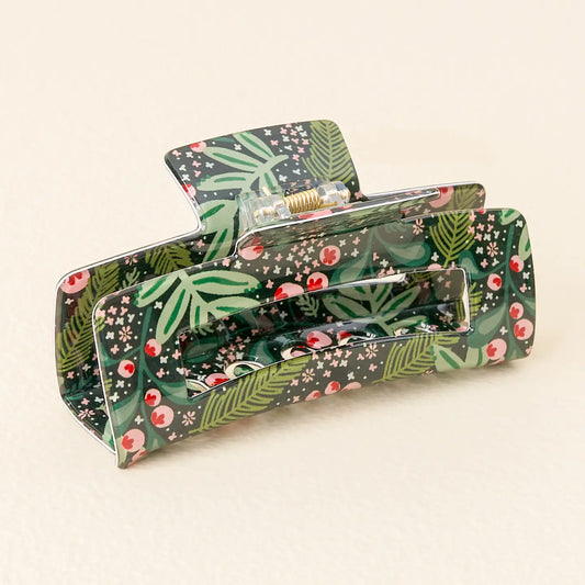 Jolly Sprig Green Claw Clip