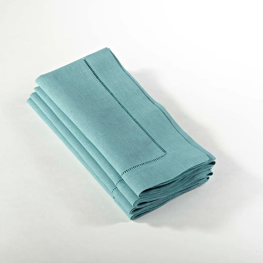 Saro Hemstitched Dinner Napkin Sea Green