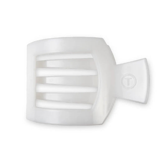 Teleties Coconut White Square Flat Hair Clip Medium