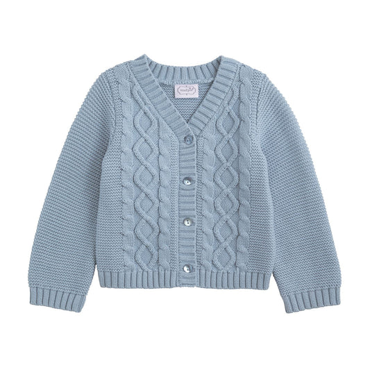 Mudpie Layette Cardigan - Blue 0-6MO