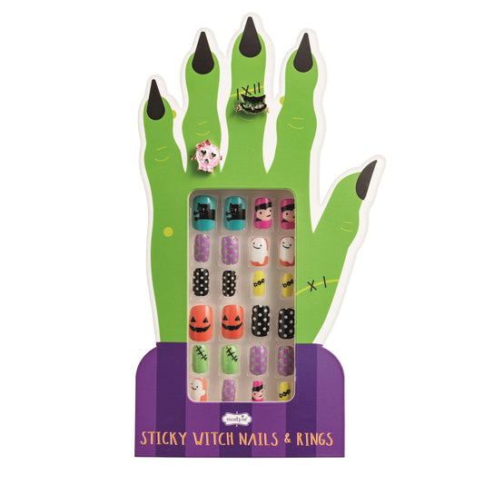 Mudpie Halloween Ring & Nail Set Purple