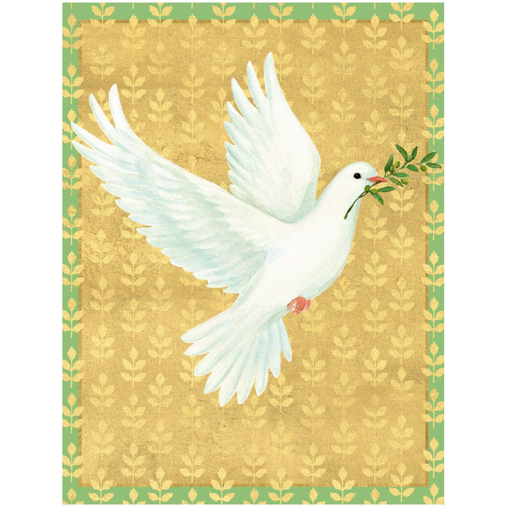 Caspari Golden Peace Dove Boxed Christmas Cards