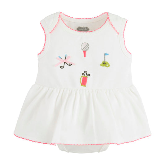 Embroidered Golf Skirted Crawler 0-3m