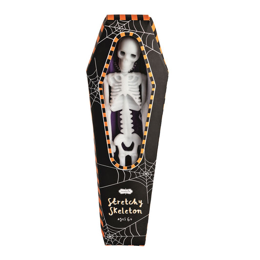 Mudpie Stretchy Coffin Skeleton White