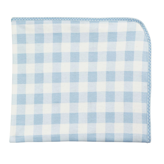 Mudpie Arrival Blanket -Boy Gingham