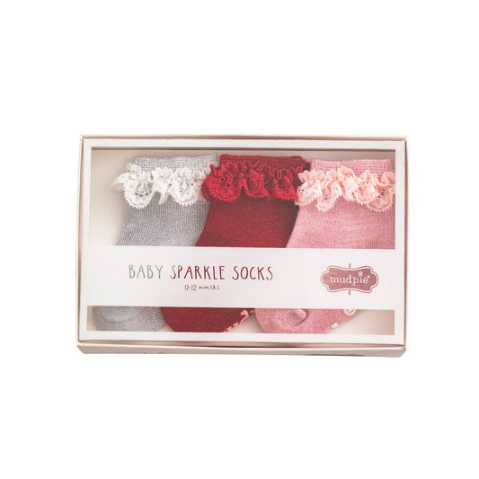 Mudpie Baby Sparkle Sock Set