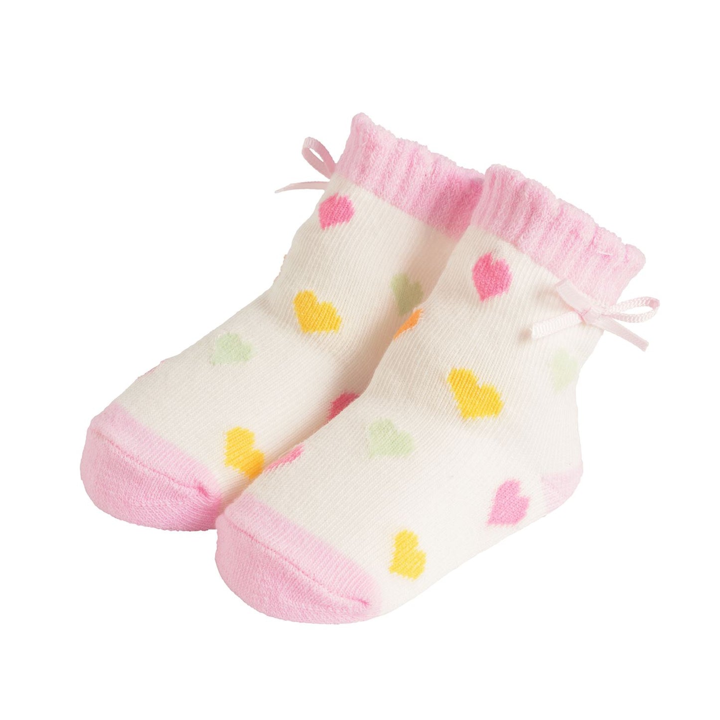 Mudpie Rainbow Heart Baby Socks