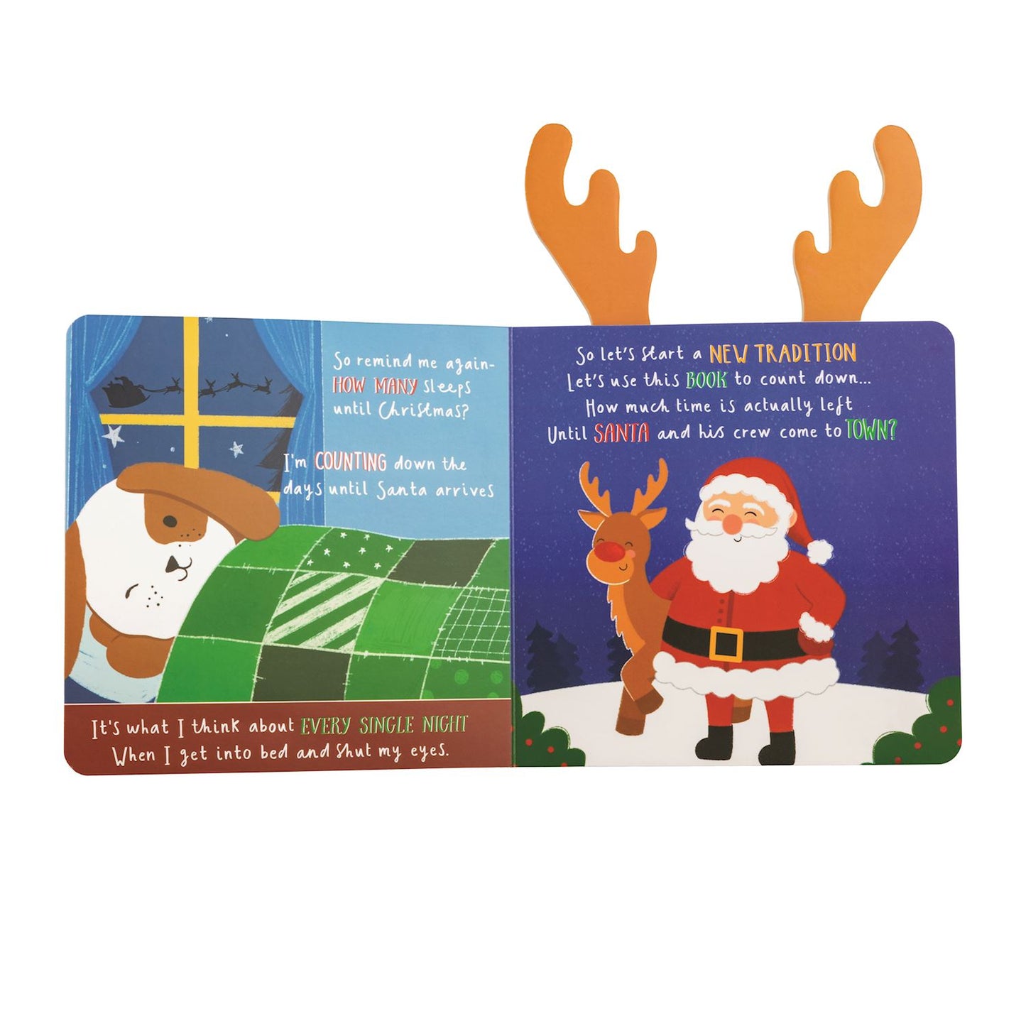 Sleeps Until Christmas Book Reindeer