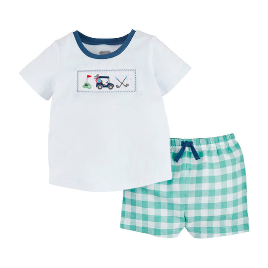 Golf Smocked Short Set L