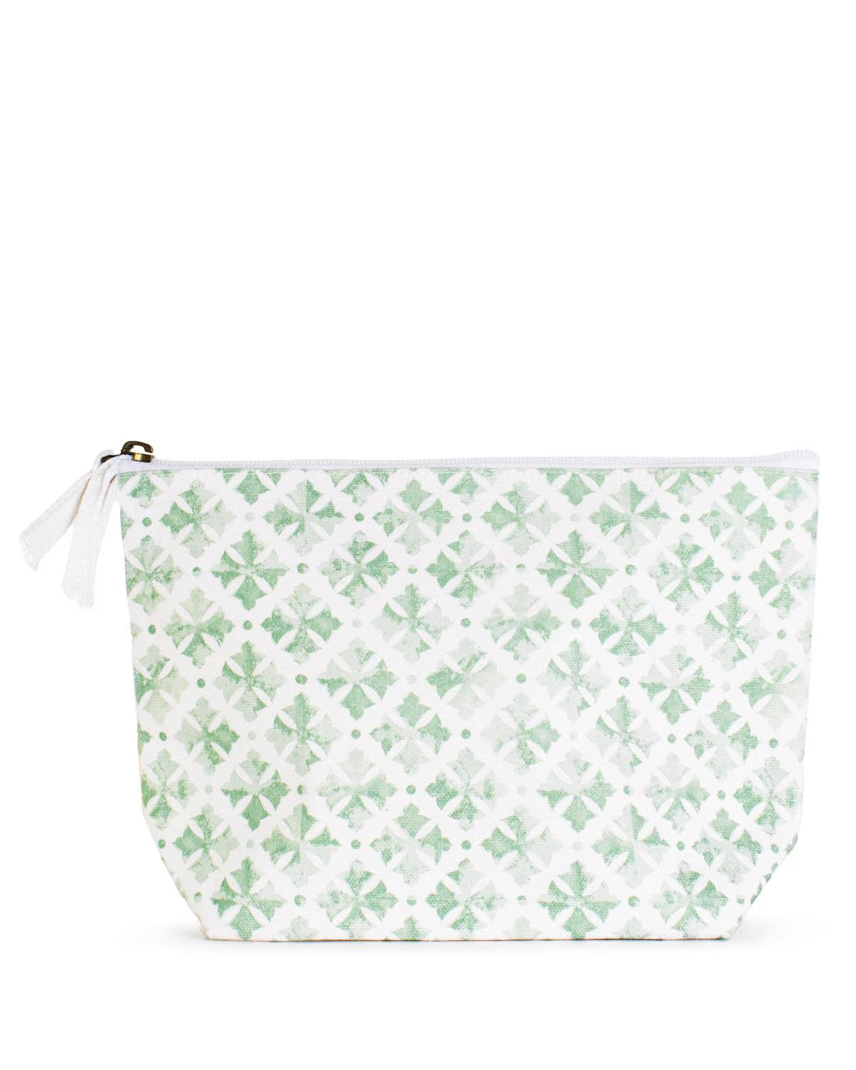 Carmen Cosmetic Bag White/Green