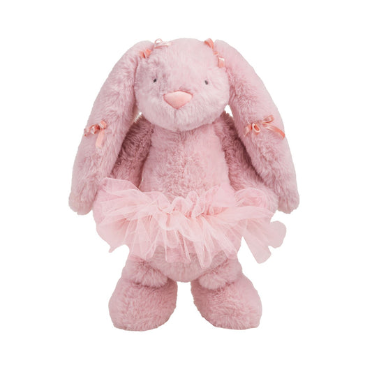 Pink plush bunny with a tutu 