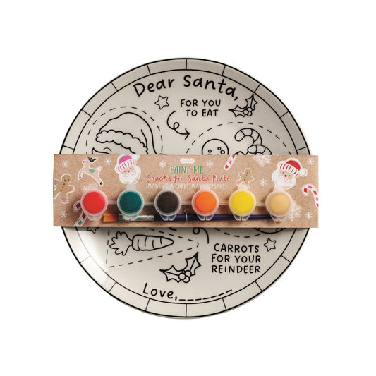 Mudpie Paint Me/Snacks for Santa Plate Set