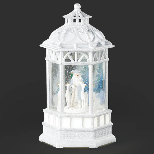 Lighted Swirl Gazebo with Santa