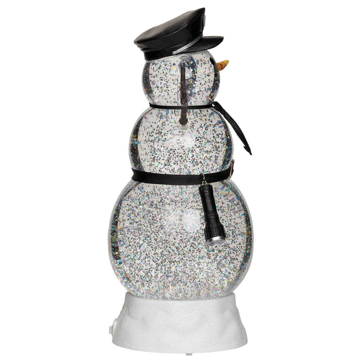 Lighted Swirl Police Snowman