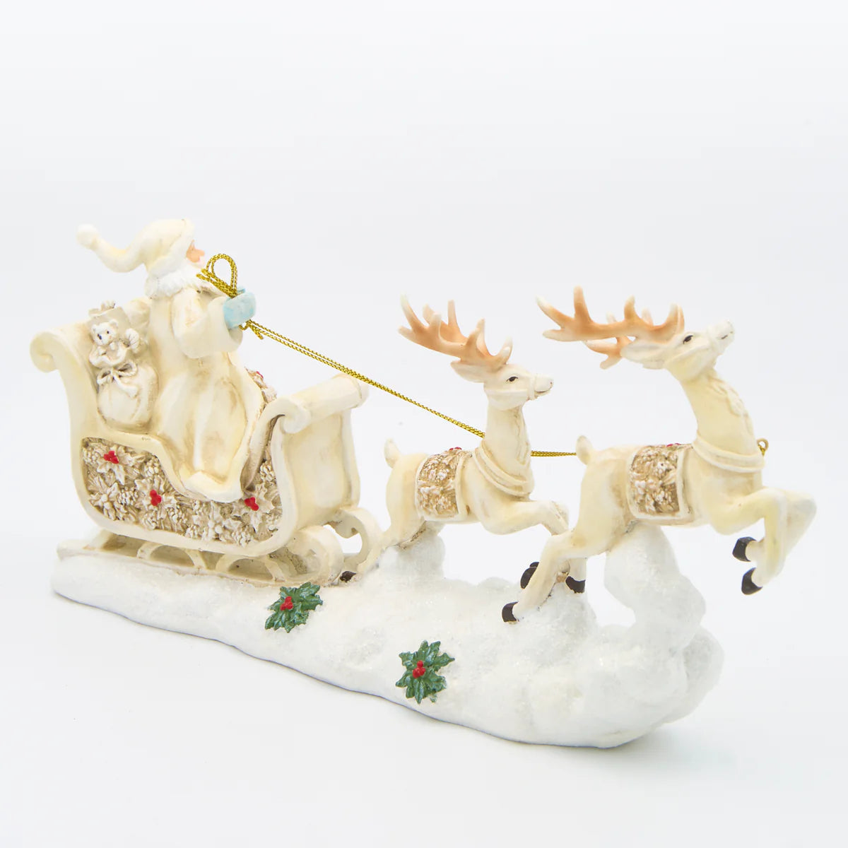 Santa in Sleigh with Reindeer