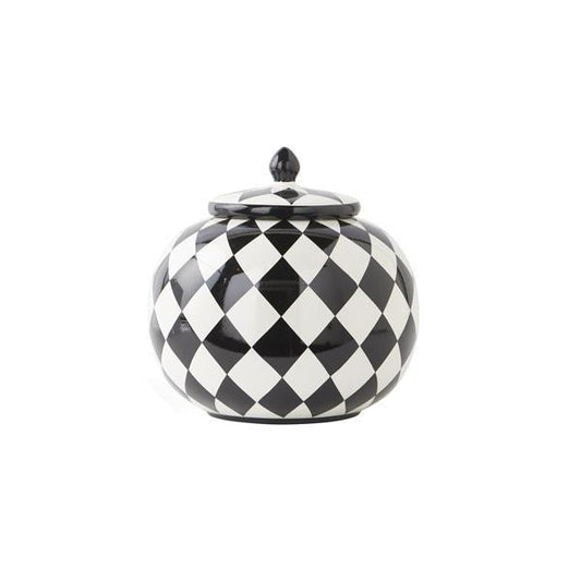 Black and White Harlequin Container Small