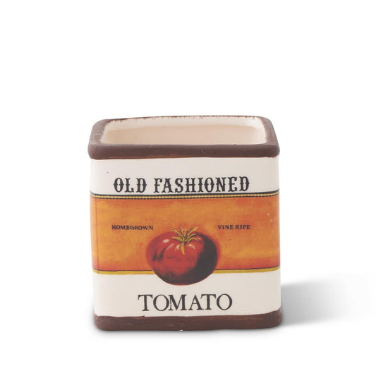 3" Square Pot In Tomato Design